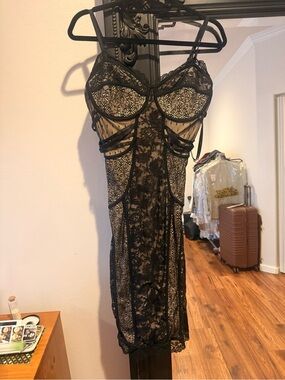 Bebe black lace dress